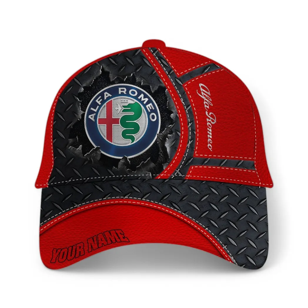 Alfa Romeo Classic Cap, Gift For Alfa Romeo Lovers, Gift For Him, Husband, Boyfriend - Red CAR49021825000-6