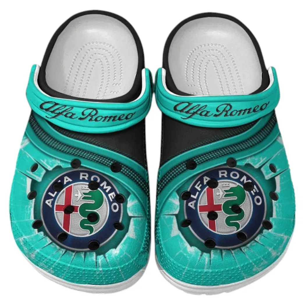 Alfa Romeo Crocs Clogs Men Women, Gift For Alfa Romeo Fan CAR188032025151 - Cyan
