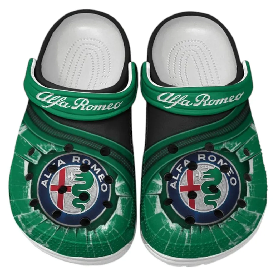 Alfa Romeo Crocs Clogs Men Women, Gift For Alfa Romeo Fan CAR188032025151 - Green
