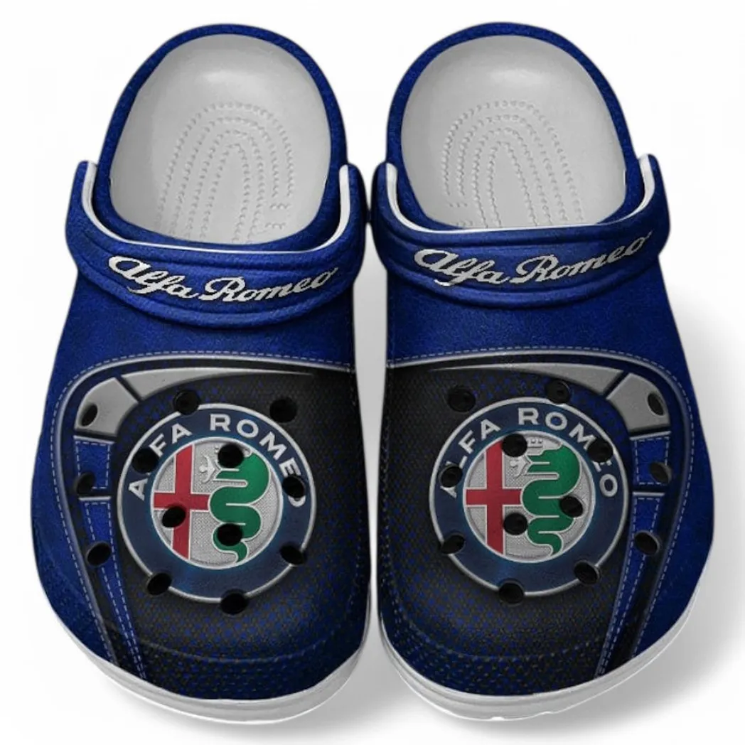 Alfa Romeo Crocs Sandals For Men Women, Gift For Alfa Romeo Fan CAR177031425586 - Blue