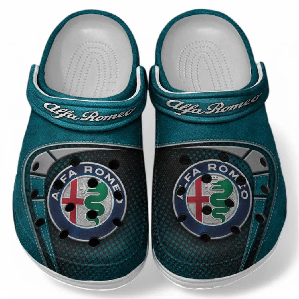 Alfa Romeo Crocs Sandals For Men Women, Gift For Alfa Romeo Fan CAR177031425586 - Cyan