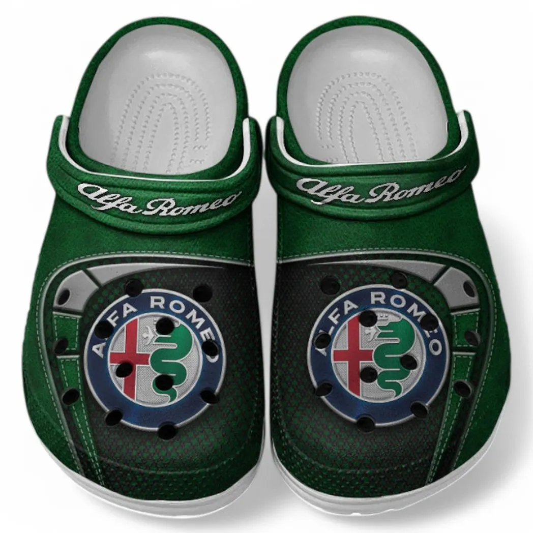 Alfa Romeo Crocs Sandals For Men Women, Gift For Alfa Romeo Fan CAR177031425586 - Green
