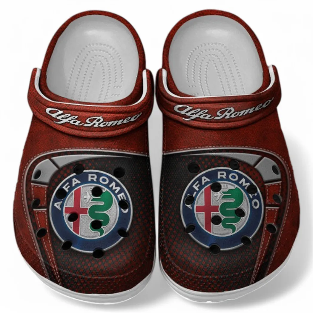 Alfa Romeo Crocs Sandals For Men Women, Gift For Alfa Romeo Fan CAR177031425586 - Red