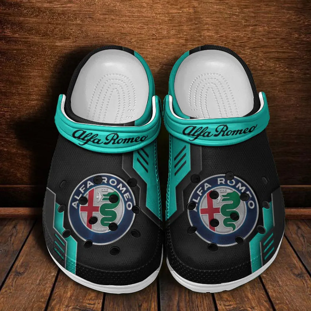 alfa romeo crocs shoes clogs men women gift for alfa romeo fan car185031525234 cyan 3jdan