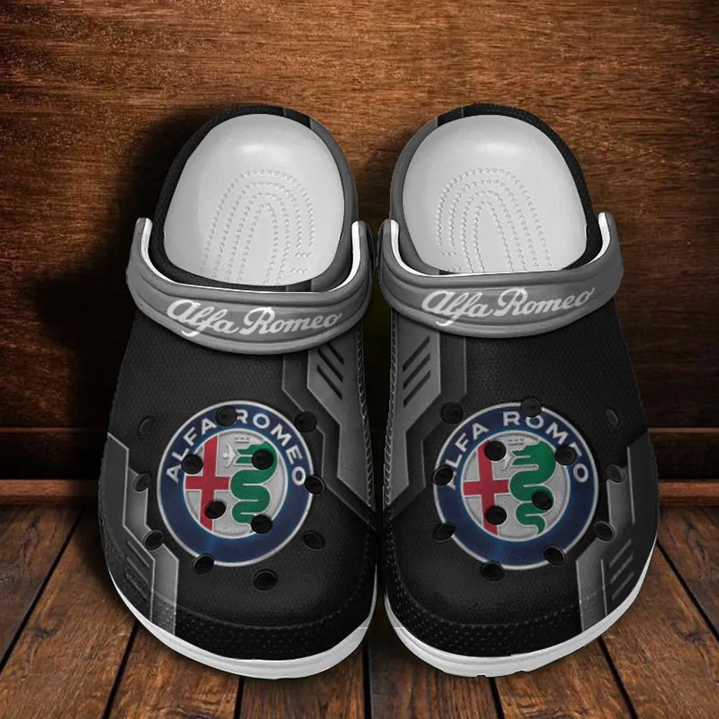 alfa romeo crocs shoes clogs men women gift for alfa romeo fan car185031525234 gray ddtgp