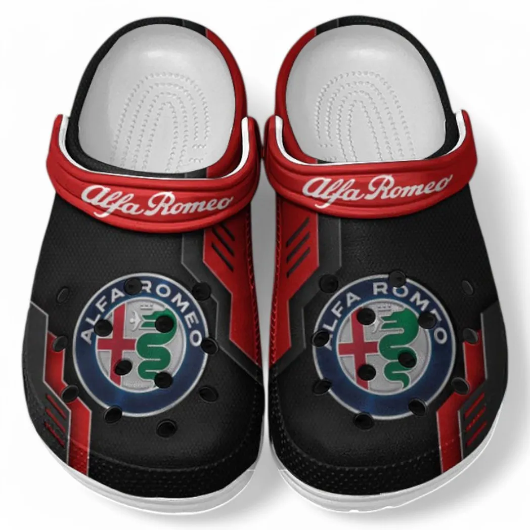 Alfa Romeo Crocs Shoes, Clogs Men Women, Gift For Alfa Romeo Fan CAR185031525234 - Red