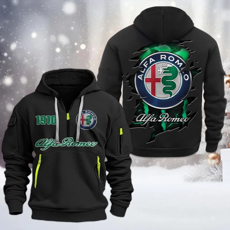 alfa romeo half zip hoodie all over print half zip hoodies for men car198032759 black acovm