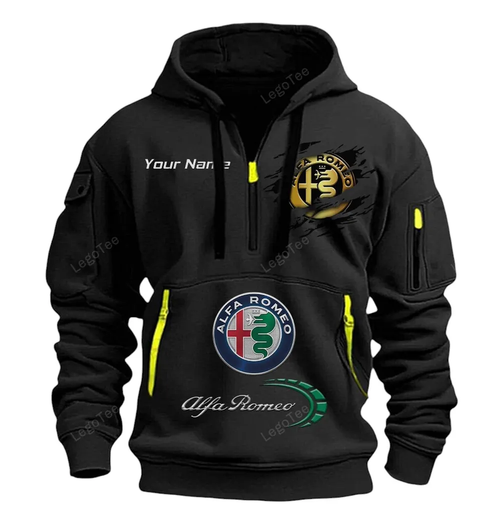alfa romeo half zip hoodie car113021425852 best gift for him husband boyfriend black jrrca