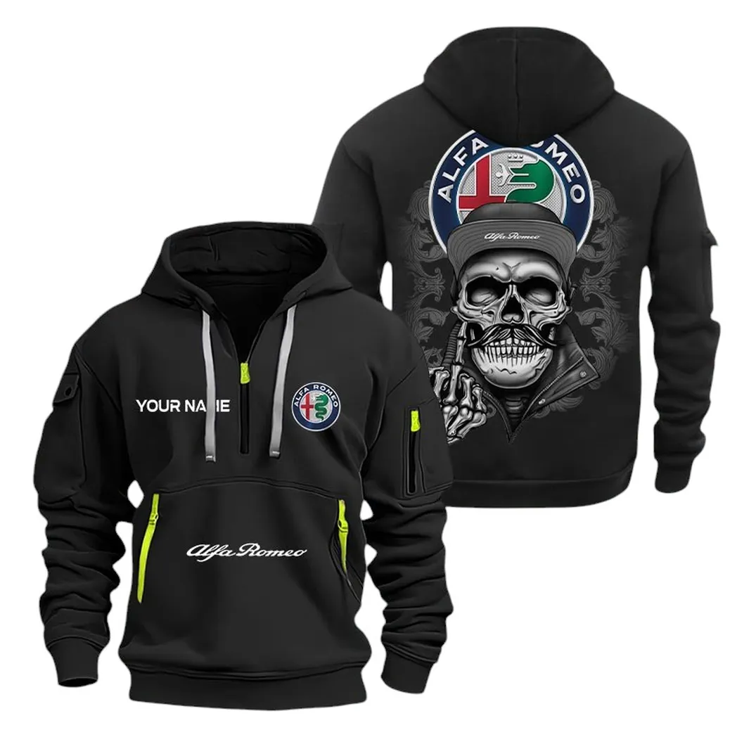 alfa romeo half zip hoodie for men gift for alfa romeo fan car166022625144 black afuca