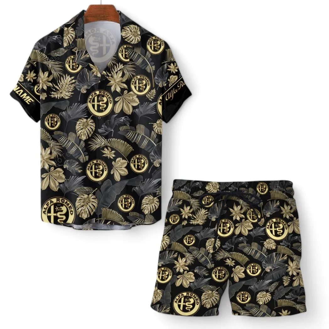 Alfa Romeo Hawaiian Shirt Set For Men, Gift For Alfa Romeo Lovers, Gift For Him, Husband, Boyfriend CAR139021125151-1