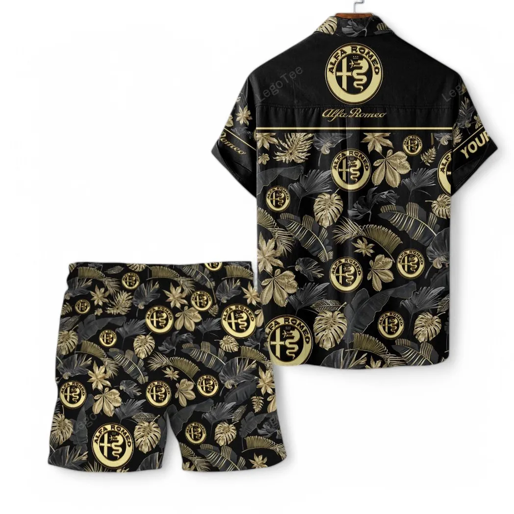 alfa romeo hawaiian shirt set for men gift for alfa romeo lovers gift for him husband boyfriend car139021125151 1 endbc