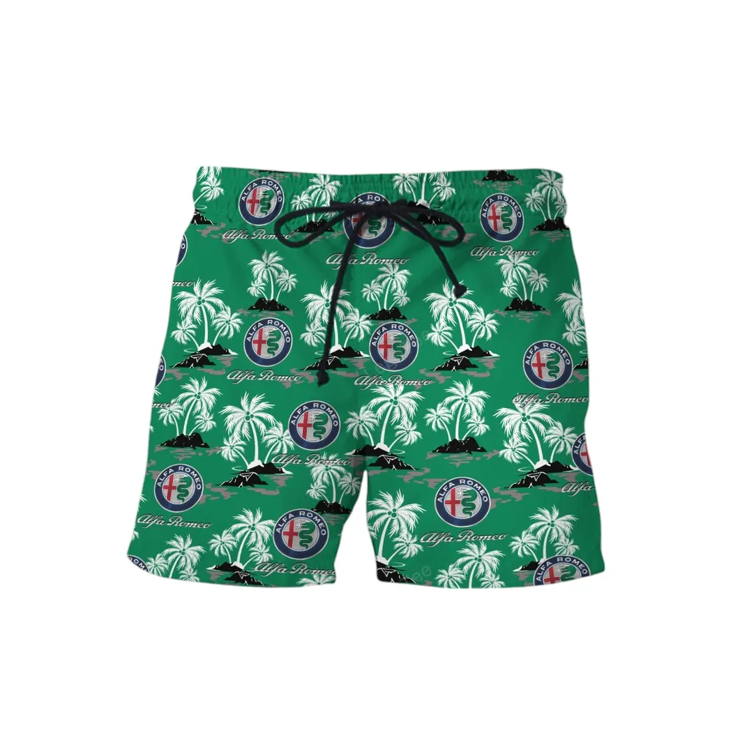 alfa romeo hawaiian shirt set for men gift for alfa romeo lovers gift for him husband boyfriend car144021125473 1 bdygj
