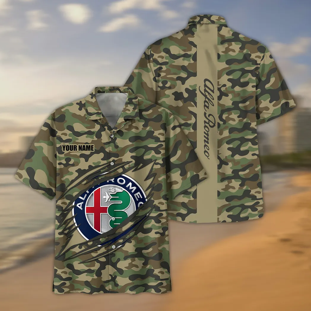 Alfa Romeo Hawaiian Shirt Style Camo Oversized Hawaiian CAR210040825688