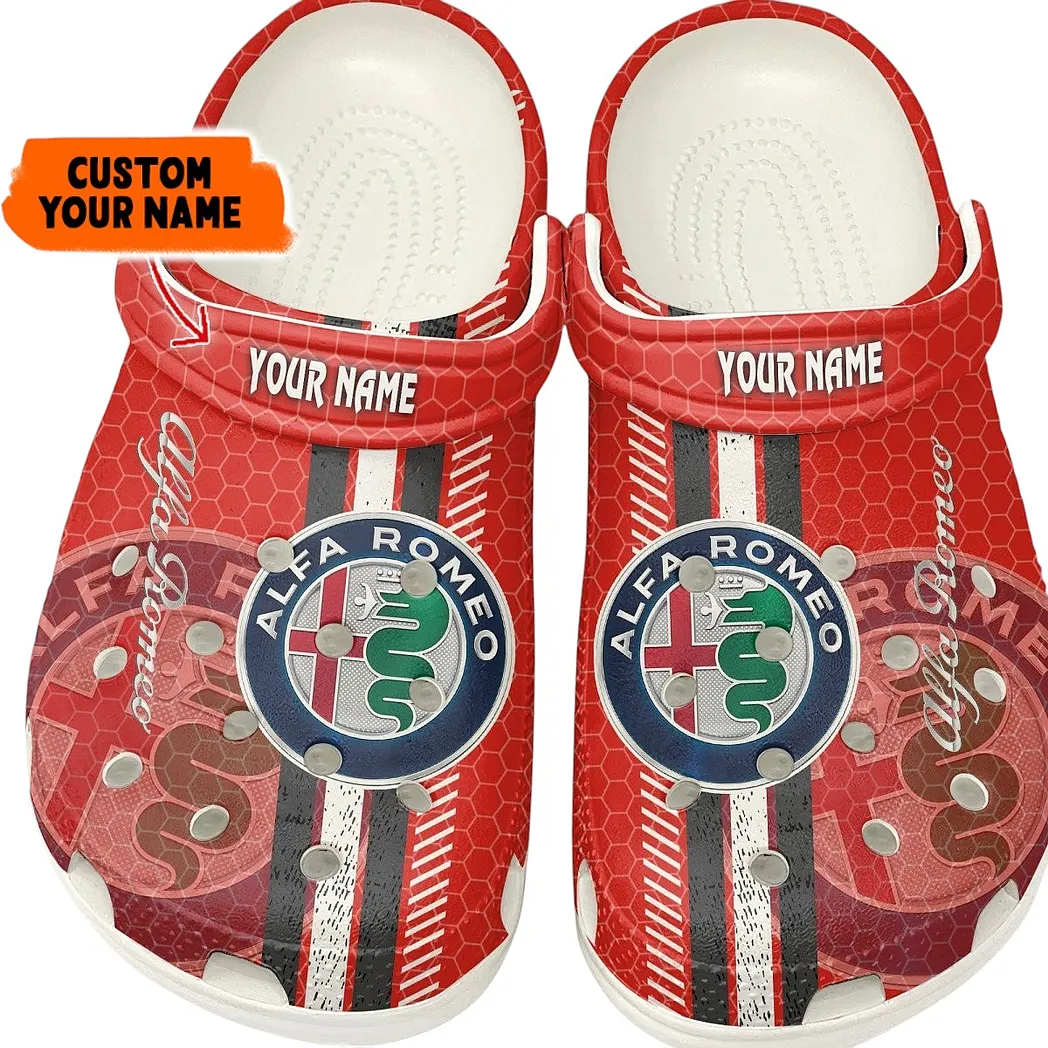 alfa romeo red crocs shoes gift for alfa romeo red lovers birthday gift for husband boyfriend car82022025556 white lk1l6