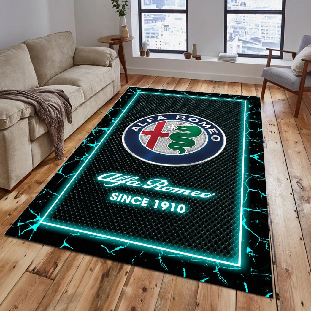 alfa romeo rug gift for alfa romeo lovers gift for him husband boyfriend car5202192500 cyan s0f36