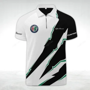 alfa romeo zipper polo shirt gift for alfa romeo lovers gift for gift for him husband boyfriend car128021025079 uslix