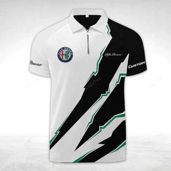 alfa romeo zipper polo shirt gift for alfa romeo lovers gift for gift for him husband boyfriend car128021025079