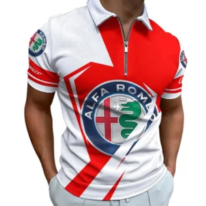alfa romeo zipper polo shirt gift for alfa romeo lovers gift for him husband boyfriend car3202122528 8af24
