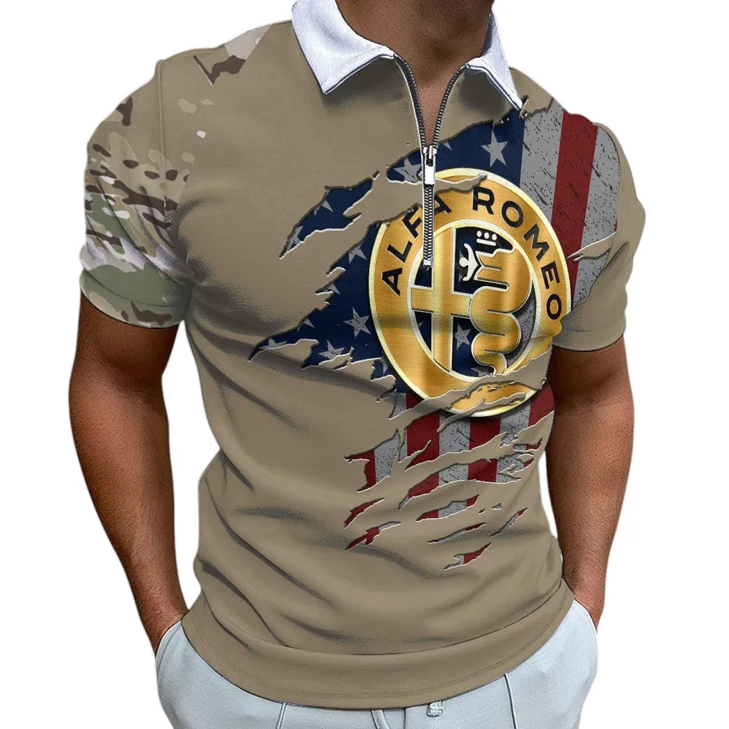 alfa romeo zipper polo shirt gift for alfa romeo lovers gift for him husband boyfriend car340213000 1 cfkgv