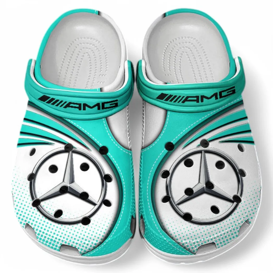 AMG Crocs Sandals For Men Women, Gift For AMG Fan CAR181031525748 - Cyan
