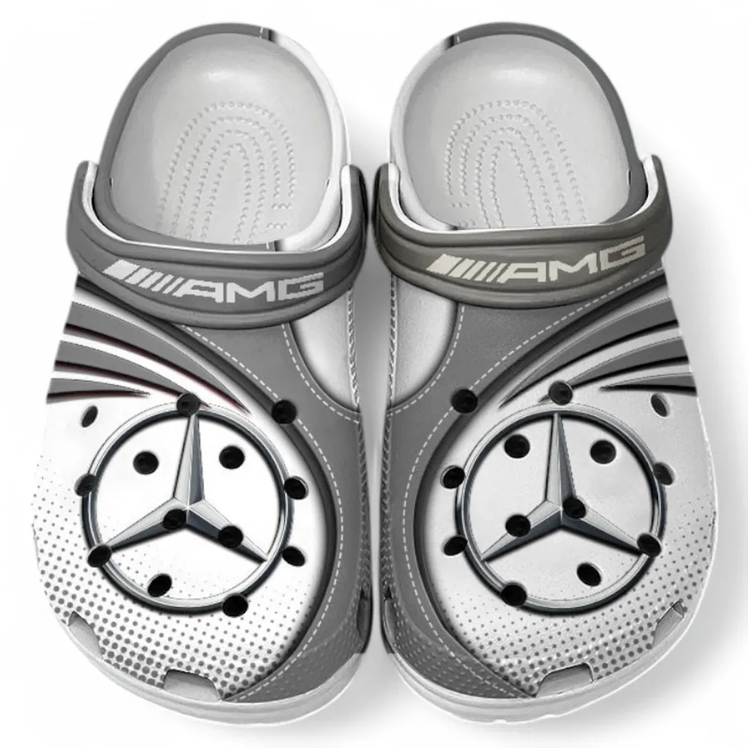 AMG Crocs Sandals For Men Women, Gift For AMG Fan CAR181031525748 - Gray
