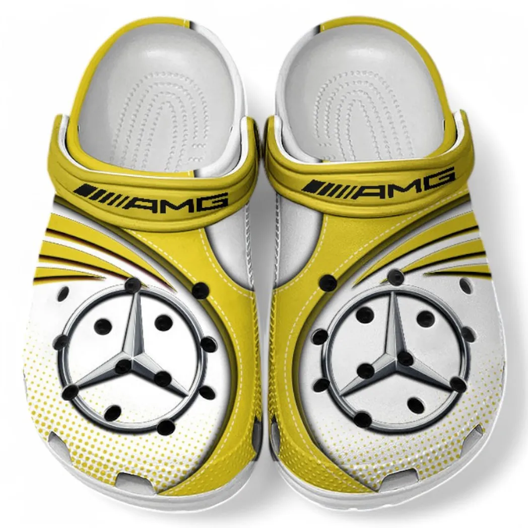 AMG Crocs Sandals For Men Women, Gift For AMG Fan CAR181031525748 - Yellow