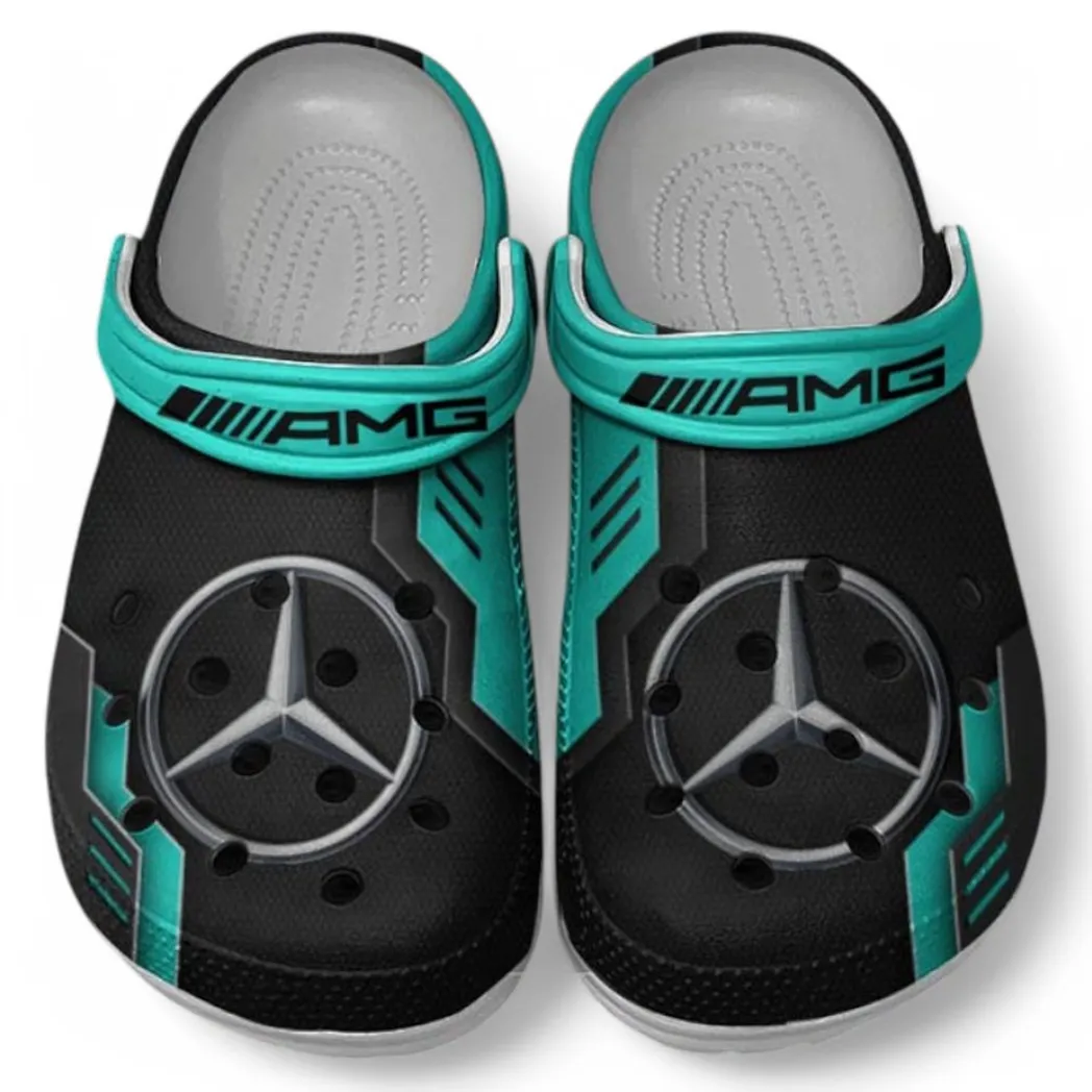 AMG Crocs Shoes, Clogs Men Women, Gift For AMG Fan CAR185031525276 - Cyan