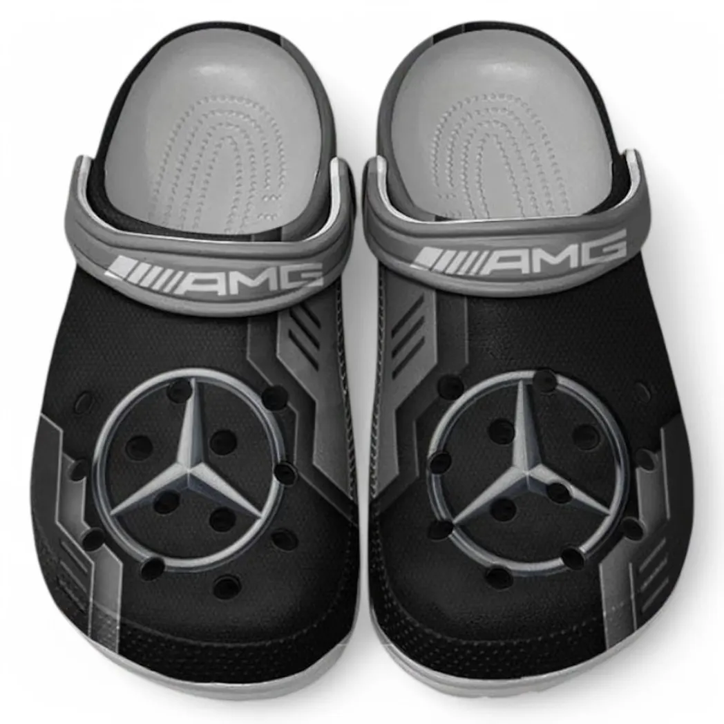 AMG Crocs Shoes, Clogs Men Women, Gift For AMG Fan CAR185031525276 - Gray