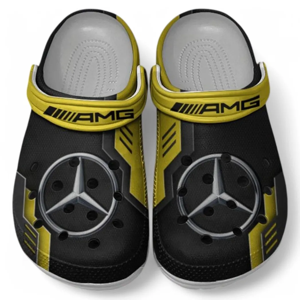 AMG Crocs Shoes, Clogs Men Women, Gift For AMG Fan CAR185031525276 - Yellow