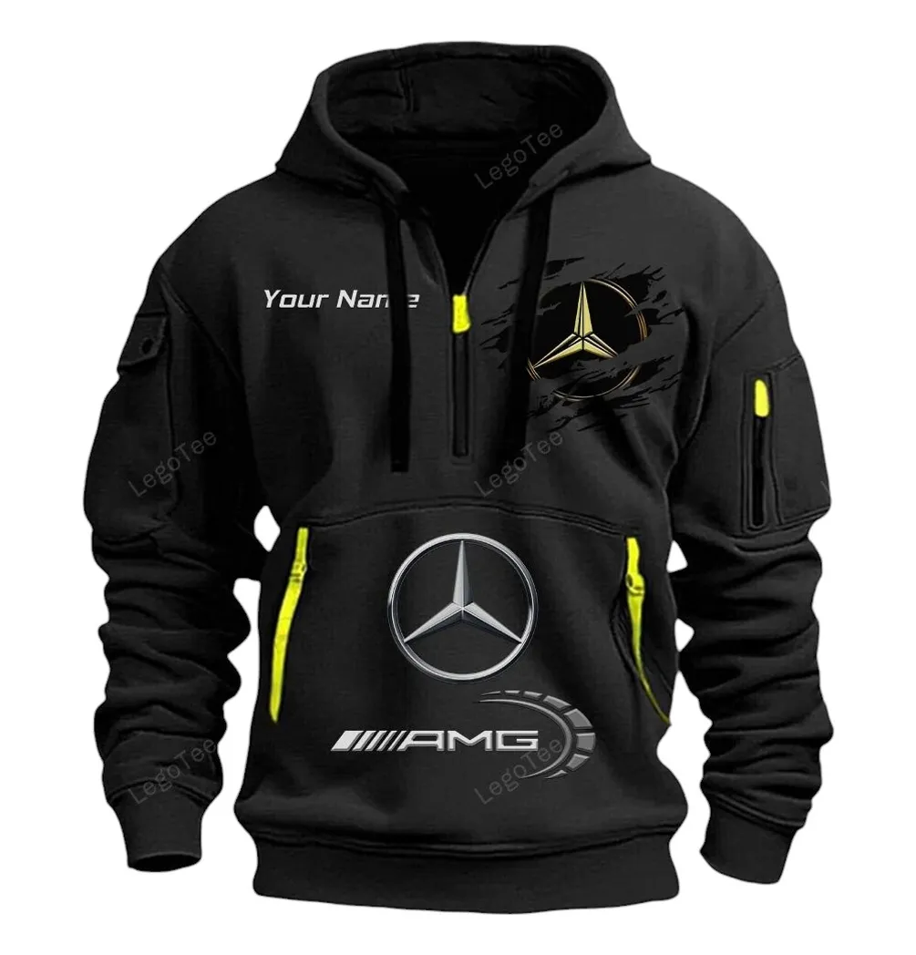 amg half zip hoodie car113021425849 best gift for him husband boyfriend black