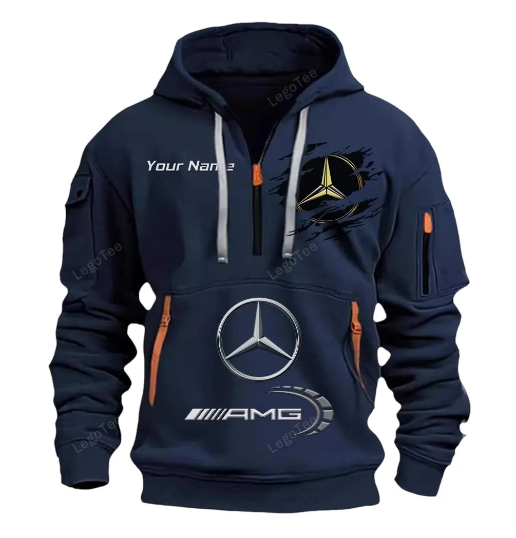 amg half zip hoodie car113021425849 best gift for him husband boyfriend navy 1wdpj