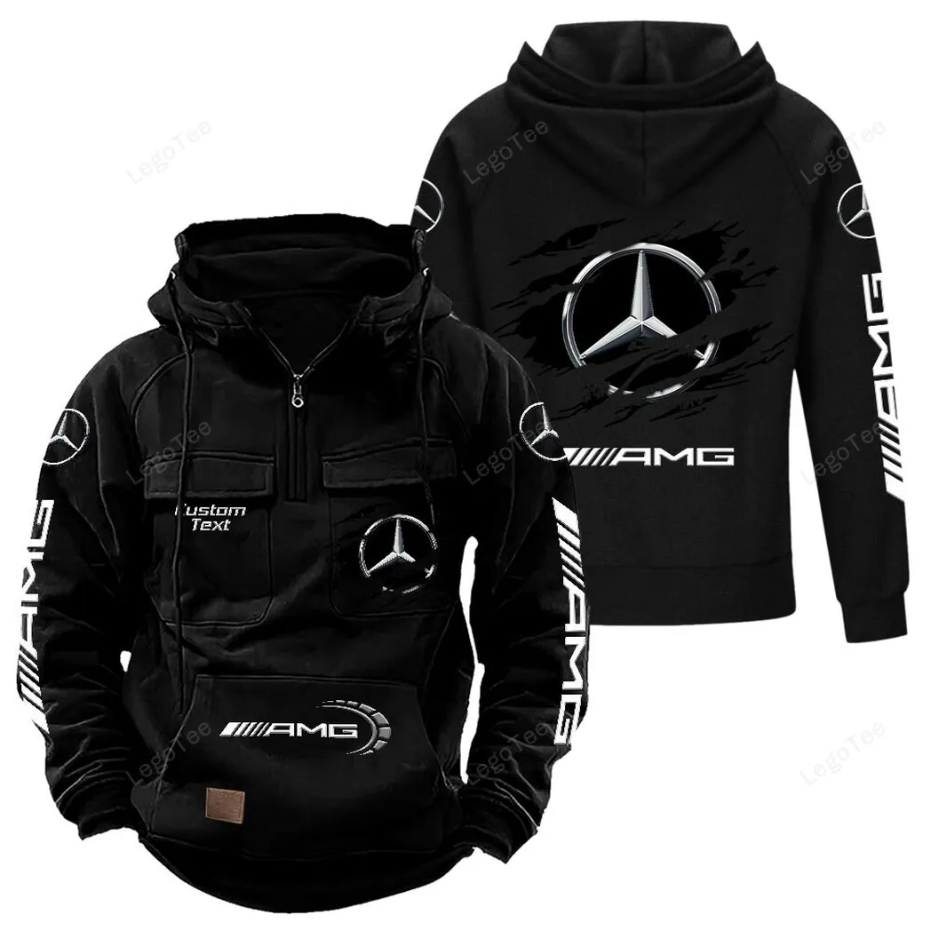 AMG Tactical Quarter Zip Hoodie, Gift For AMG Lovers, Gift For Him, Husband, Boyfriend - Black CAR122021425063-2