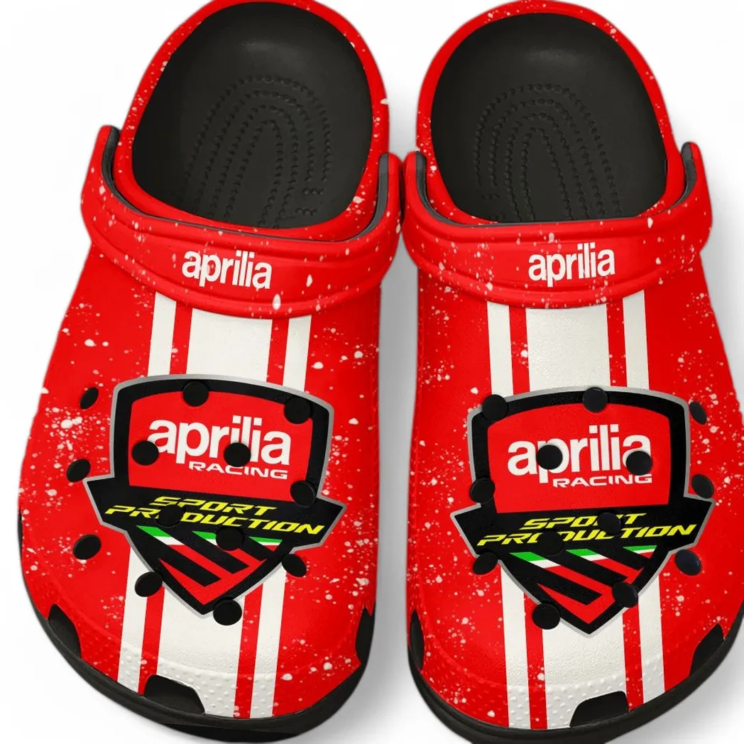 Aprilia Crocs, Gift For Aprilia Lovers, Gift For Him, Husband, Boyfriend CAR62022025036 - Black