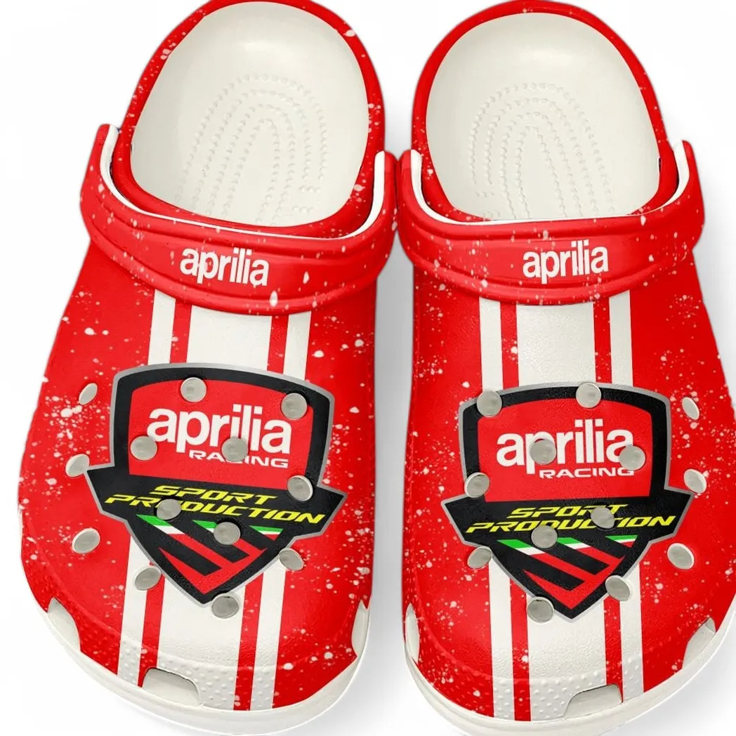 Aprilia Crocs, Gift For Aprilia Lovers, Gift For Him, Husband, Boyfriend CAR62022025036 - White