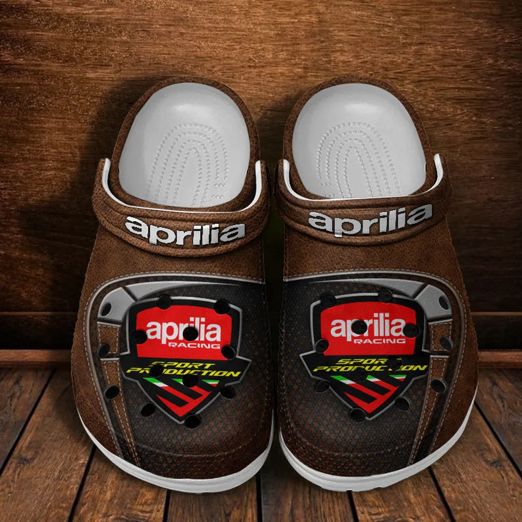 aprilia crocs shoes clogs men women gift for aprilia fan car183031725128 brown hm6me