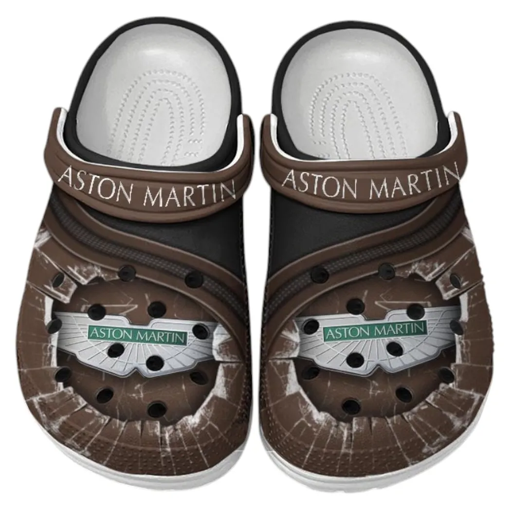 Aston Martin Crocs Clogs Men Women, Gift For Aston Martin Fan CAR188032025163 - Brown