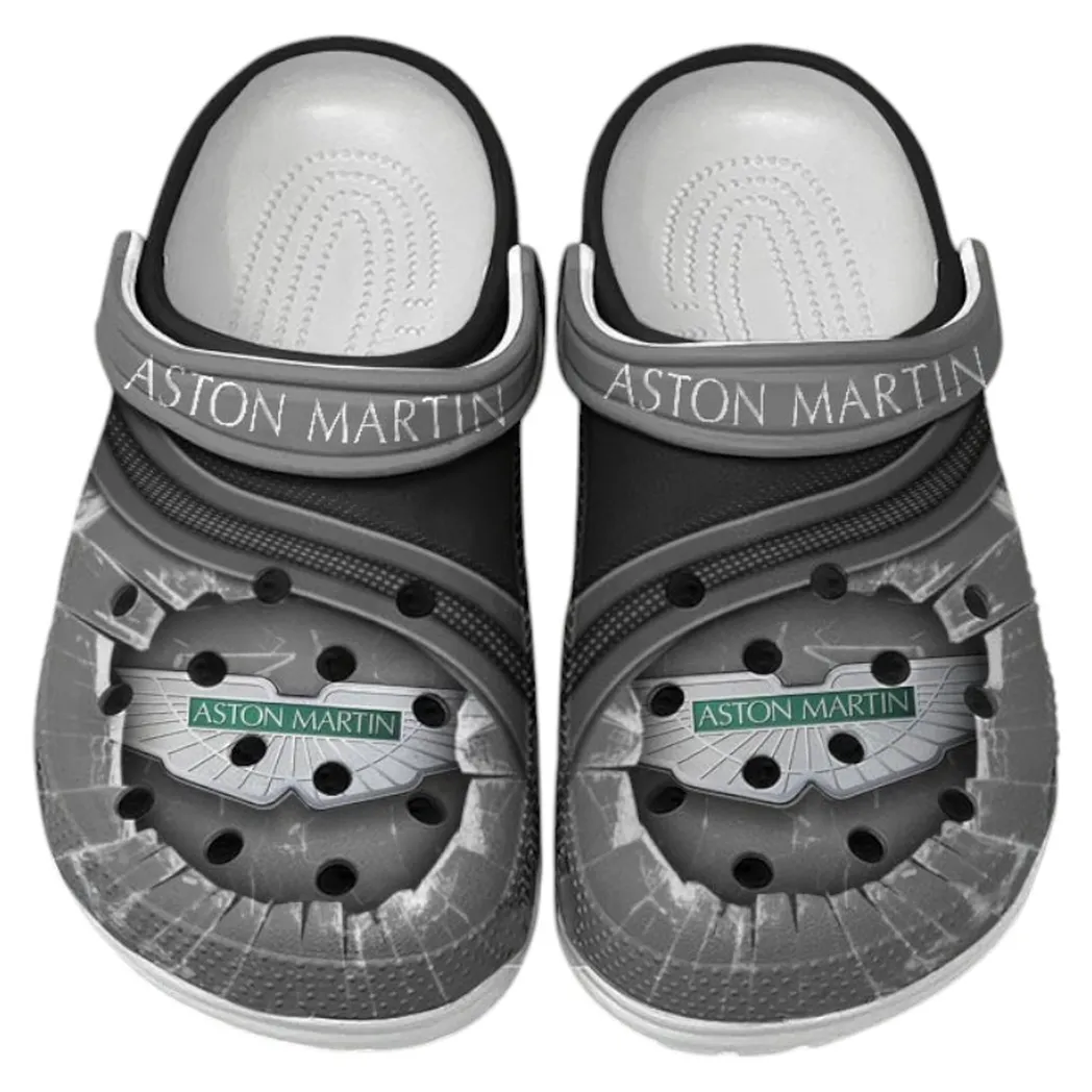 Aston Martin Crocs Clogs Men Women, Gift For Aston Martin Fan CAR188032025163 - Gray