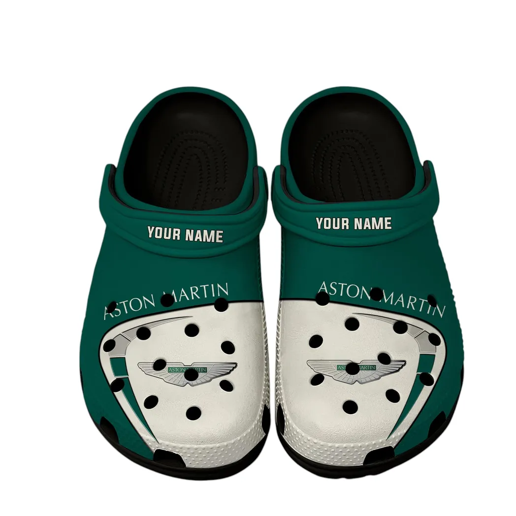 Aston Martin Crocs, Gift For Aston Martin Lover, Gift For Him, Husband, Boyfriend CAR16802262503 - Black