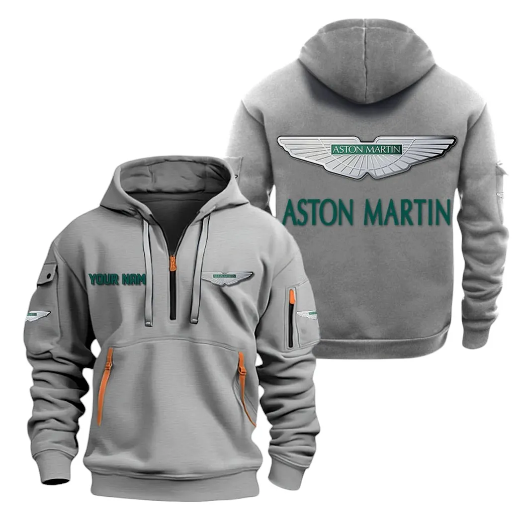 aston martin half zip hoodie for men gift for aston martin lovers car20022125739 gray j4cme