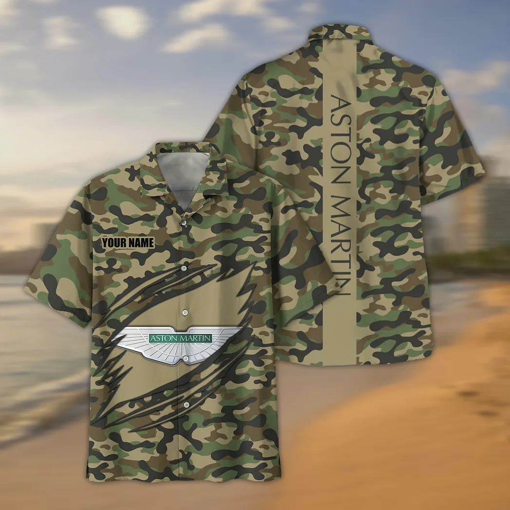 Aston Martin Hawaiian Shirt Style Camo Oversized Hawaiian CAR210040825748