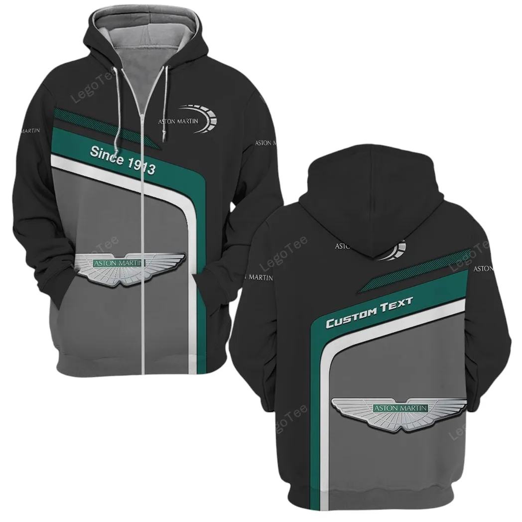 Aston Martin Zipper Hoodie, Gift For Aston Martin Lovers, Gift For Him, Husband, Boyfriend CAR11103032503