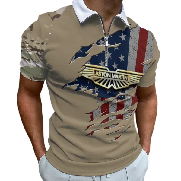 aston martin zipper polo shirt gift for aston martin lovers gift for him husband boyfriend car340213002 1