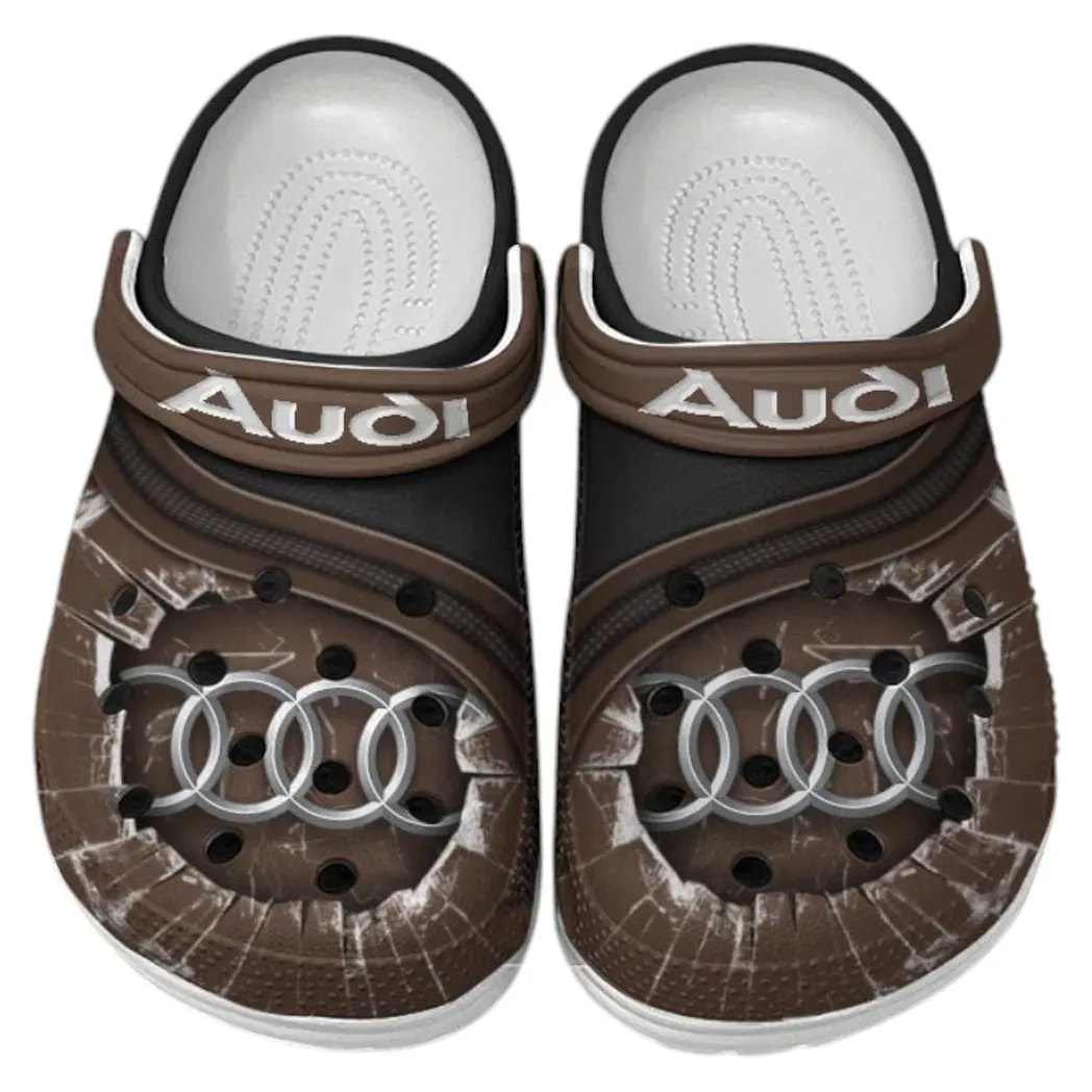 Audi Crocs Clogs Men Women, Gift For Audi Fan CAR188032025120 - Brown