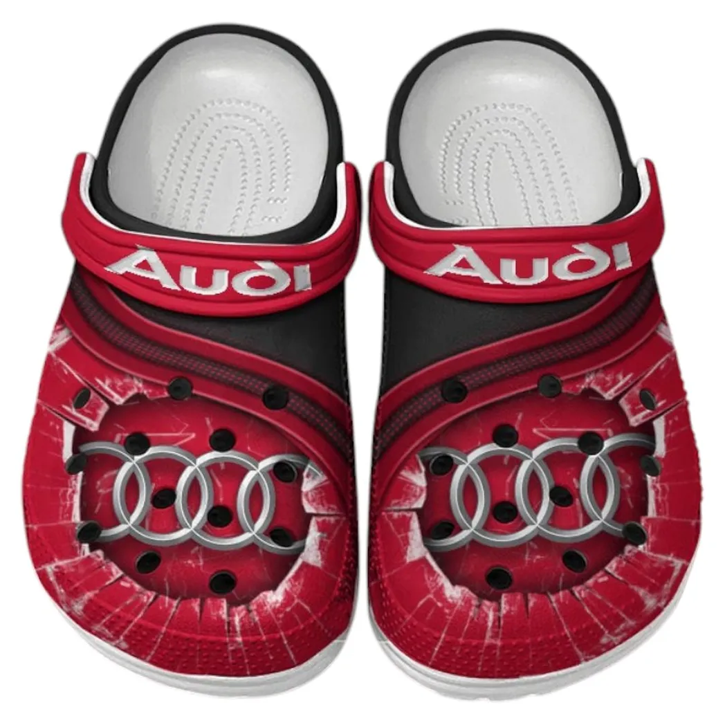 Audi Crocs Clogs Men Women, Gift For Audi Fan CAR188032025120 - Red