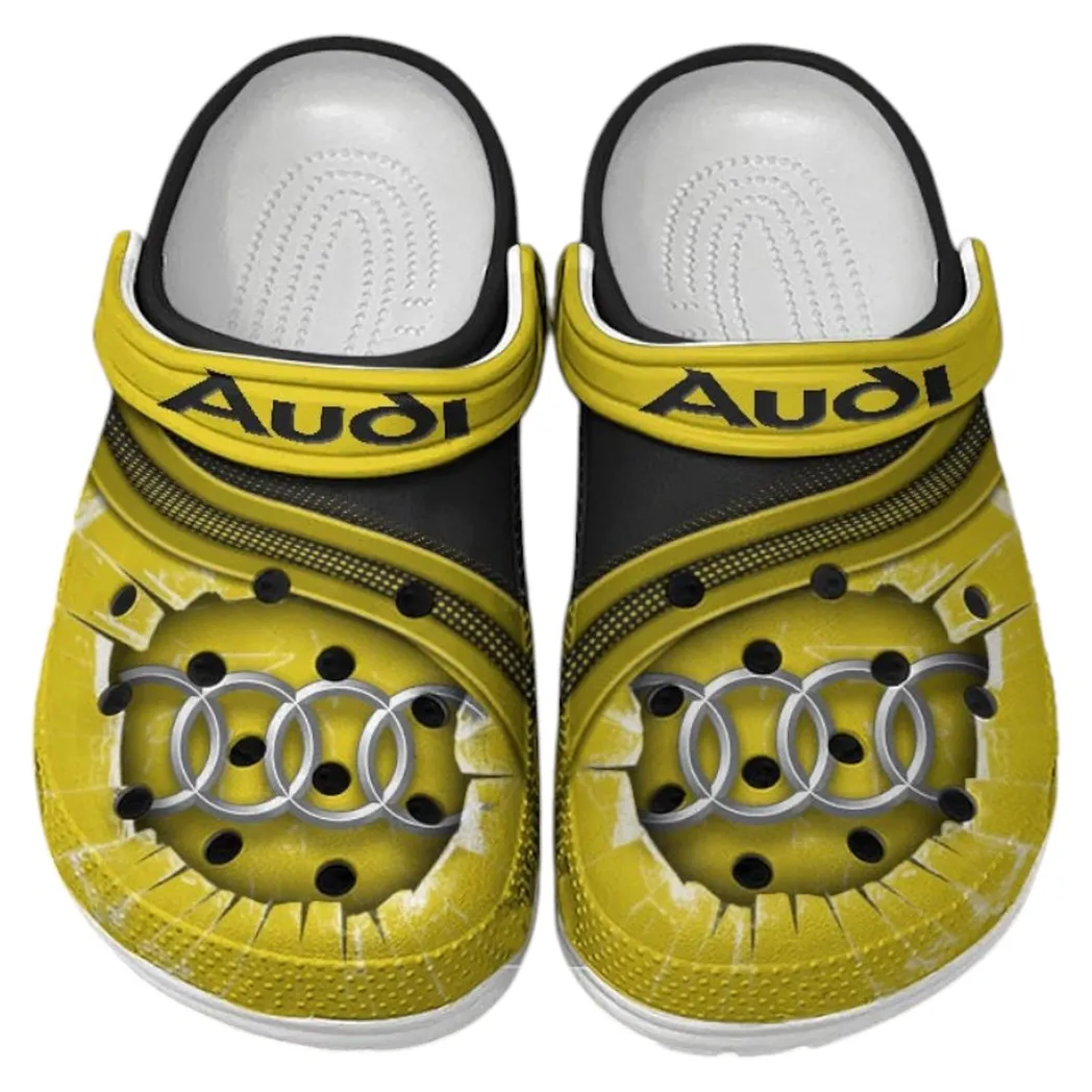 Audi Crocs Clogs Men Women, Gift For Audi Fan CAR188032025120 - Yellow