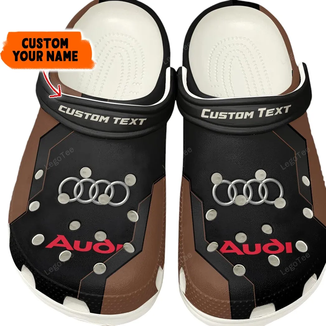 Audi Crocs, Gift For Audi Lovers, Gift For Him, Husband, Boyfriend - Brown CAR140021225562-2