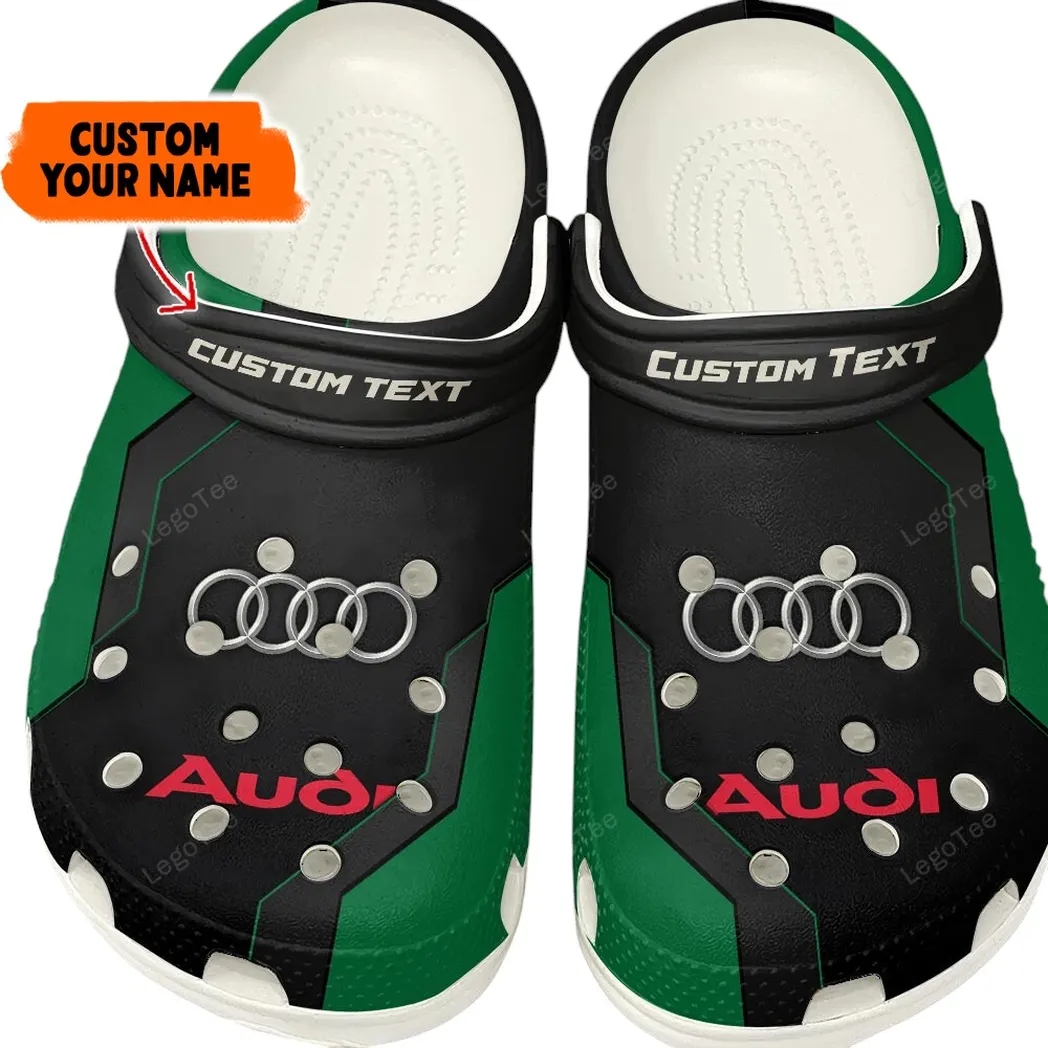 Audi Crocs, Gift For Audi Lovers, Gift For Him, Husband, Boyfriend - Green CAR140021225562-5