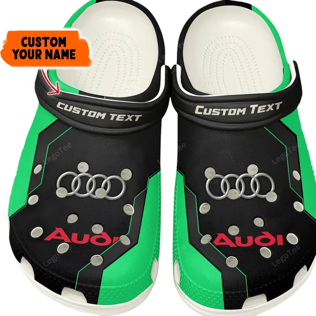 Audi Crocs, Gift For Audi Lovers, Gift For Him, Husband, Boyfriend - Kelly Green CAR140021225562-6