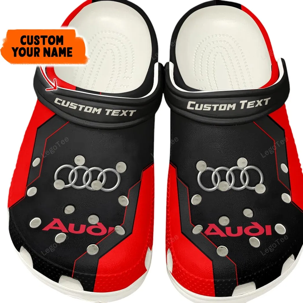 Audi Crocs, Gift For Audi Lovers, Gift For Him, Husband, Boyfriend - Red CAR140021225562-7