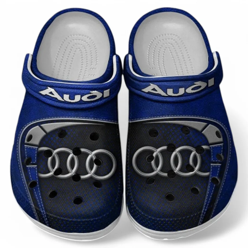 Audi Crocs Sandals For Men Women, Gift For Audi Fan CAR177031425564 - Blue